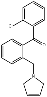 2-CHLORO-2'-(3-PYRROLINOMETHYL) BENZOPHENONE 结构式