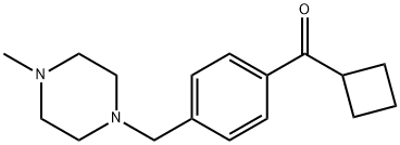 CYCLOBUTYL 4-(4-METHYLPIPERAZINOMETHYL)PHENYL KETONE 结构式