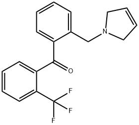 2-(3-PYRROLINOMETHYL)-2'-TRIFLUOROMETHYLBENZOPHENONE 结构式