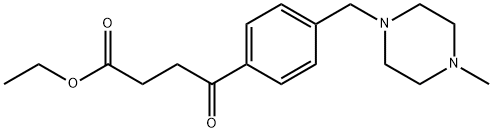 ETHYL 4-[4-(4-METHYLPIPERAZINOMETHYL)PHENYL]-4-OXOBUTYRATE 结构式