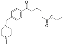 ETHYL 6-[4-(4-METHYLPIPERAZINOMETHYL)PHENYL]-6-OXOHEXANOATE 结构式