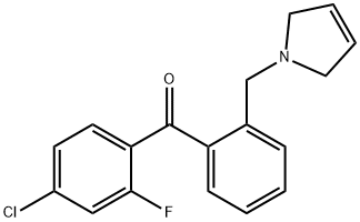 (4-氯-2-氟苯基)(2-((2,5-二氢-1H-吡咯-1-基)甲基)苯基)甲酮 结构式