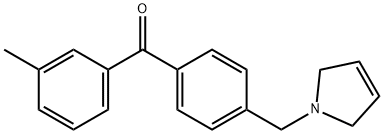 3-METHYL-4'-(3-PYRROLINOMETHYL) BENZOPHENONE 结构式