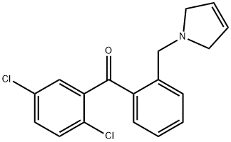 2,5-DICHLORO-2'-(3-PYRROLINOMETHYL) BENZOPHENONE 结构式