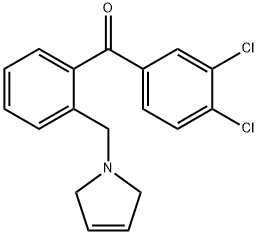 3,4-DICHLORO-2'-(3-PYRROLINOMETHYL) BENZOPHENONE 结构式