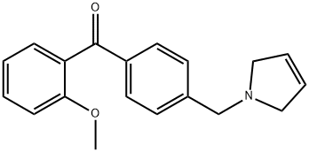 2-METHOXY-4'-(3-PYRROLINOMETHYL) BENZOPHENONE 结构式