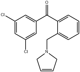 (3,5-二氯苯基)(2-((2,5-二氢-1H-吡咯-1-基)甲基)苯基)甲酮 结构式