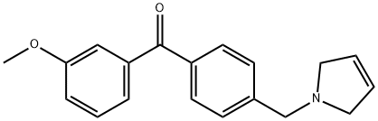 3-METHOXY-4'-(3-PYRROLINOMETHYL) BENZOPHENONE 结构式