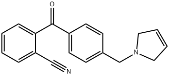 2-CYANO-4'-(3-PYRROLINOMETHYL) BENZOPHENONE 结构式