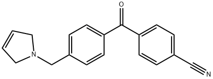 4-(4-((2,5-二氢-1H-吡咯-1-基)甲基)苯甲酰基)苯甲腈 结构式