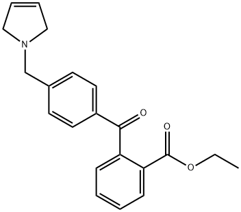 2-(4-((2,5-二氢-1H-吡咯-1-基)甲基)苯甲酰基)苯甲酸乙酯 结构式