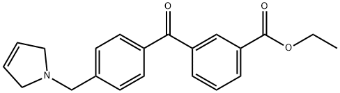 3-CARBOETHOXY-4'-(3-PYRROLINOMETHYL) BENZOPHENONE 结构式