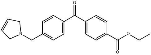 4-(4-((2,5-二氢-1H-吡咯-1-基)甲基)苄基)苯甲酸乙酯 结构式