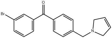 3-BROMO-4'-(3-PYRROLINOMETHYL) BENZOPHENONE 结构式