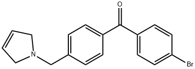 (4-溴苯基)(4-((2,5-二氢-1H-吡咯-1-基)甲基)苯基)甲酮 结构式