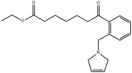 ETHYL 7-OXO-7-[2-(3-PYRROLINOMETHYL)PHENYL]HEPTANOATE 结构式