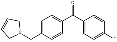 4-FLUORO-4'-(3-PYRROLINOMETHYL) BENZOPHENONE 结构式