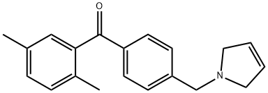 2,5-DIMETHYL-4'-(3-PYRROLINOMETHYL) BENZOPHENONE 结构式