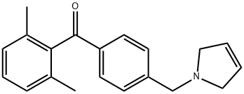 2,6-DIMETHYL-4'-(3-PYRROLINOMETHYL) BENZOPHENONE 结构式