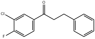 1-(3-氯-4-氟苯基)-3-苯基丙-1-酮 结构式