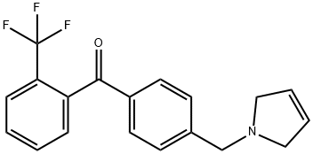 4'-(3-PYRROLINOMETHYL)-2-TRIFLUOROMETHYLBENZOPHENONE 结构式