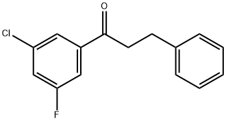 3'-CHLORO-5'-FLUORO-3-PHENYLPROPIOPHENONE 结构式