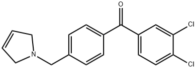 (3,4-二氯苯基)(4-((2,5-二氢-1H-吡咯-1-基)甲基)苯基)甲酮 结构式