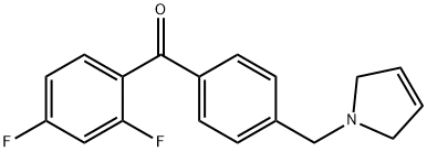 (2,4-二氟苯基)(4-((2,5-二氢-1H-吡咯-1-基)甲基)苯基)甲酮 结构式