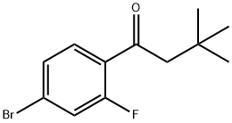 1-(4-溴-2-氟苯基)-3,3-二甲基丁-1-酮 结构式