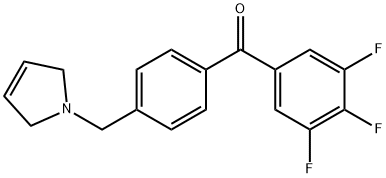 4'-(3-PYRROLINOMETHYL)-3,4,5-TRIFLUOROBENZOPHENONE 结构式