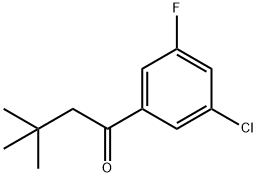 3'-CHLORO-3,3-DIMETHYL-5'-FLUOROBUTYROPHENONE 结构式