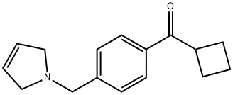 CYCLOBUTYL 4-(3-PYRROLINOMETHYL)PHENYL KETONE 结构式