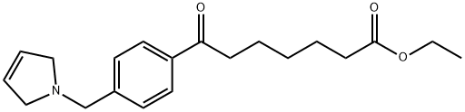 ETHYL 7-OXO-7-[4-(3-PYRROLINOMETHYL)PHENYL]HEPTANOATE 结构式