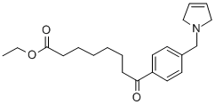 ETHYL 8-OXO-8-[4-(3-PYRROLINOMETHYL)PHENYL]OCTANOATE 结构式