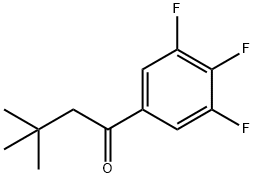3,3-二甲基-1-(3,4,5-三氟苯基)丁-1-酮 结构式