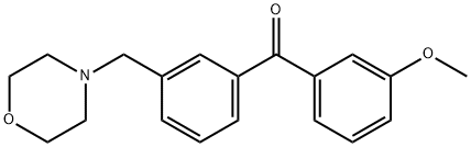 3-METHOXY-3'-MORPHOLINOMETHYL BENZOPHENONE 结构式