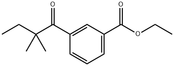 3-(2,2-二甲基丁酰基)苯甲酸乙酯 结构式