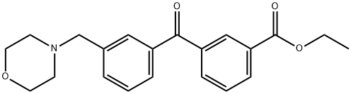 3-(3-(吗啉甲基)苯甲酰基)苯甲酸乙酯 结构式