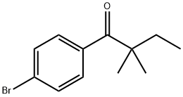 1-(4-溴苯基)-2,2-二甲基丁-1-酮 结构式