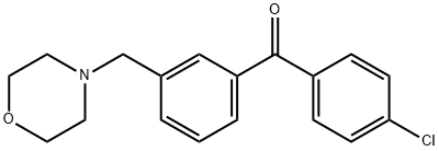 (4-氯苯基)(3-(吗啉甲基)苯基)甲酮 结构式