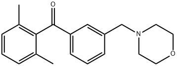 2,6-DIMETHYL-3'-MORPHOLINOMETHYL BENZOPHENONE 结构式