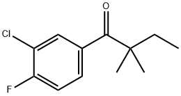3'-CHLORO-2,2-DIMETHYL-4'-FLUOROBUTYROPHENONE 结构式