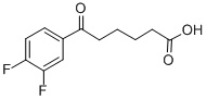 6-(3,4-DIFLUOROPHENYL)-6-OXOHEXANOIC ACID 结构式