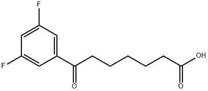 7-(3,5-DIFLUOROPHENYL)-7-OXOHEPTANOIC ACID 结构式