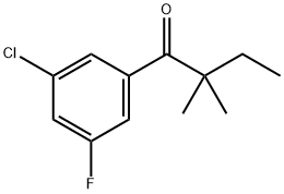 3'-CHLORO-2,2-DIMETHYL-5'-FLUOROBUTYROPHENONE 结构式