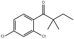 1-(2,4-二氯苯基)-2,2-二甲基丁-1-酮 结构式