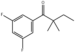 3',5'-DIFLUORO-2,2-DIMETHYLBUTYROPHENONE 结构式