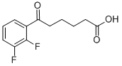 6-(2,3-DIFLUOROPHENYL)-6-OXOHEXANOIC ACID 结构式