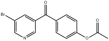 3-(4-ACETOXYBENZOYL)-5-BROMOPYRIDINE 结构式