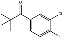 1-(3-氯-4-氟苯基)-2,2-二甲基丙-1-酮 结构式